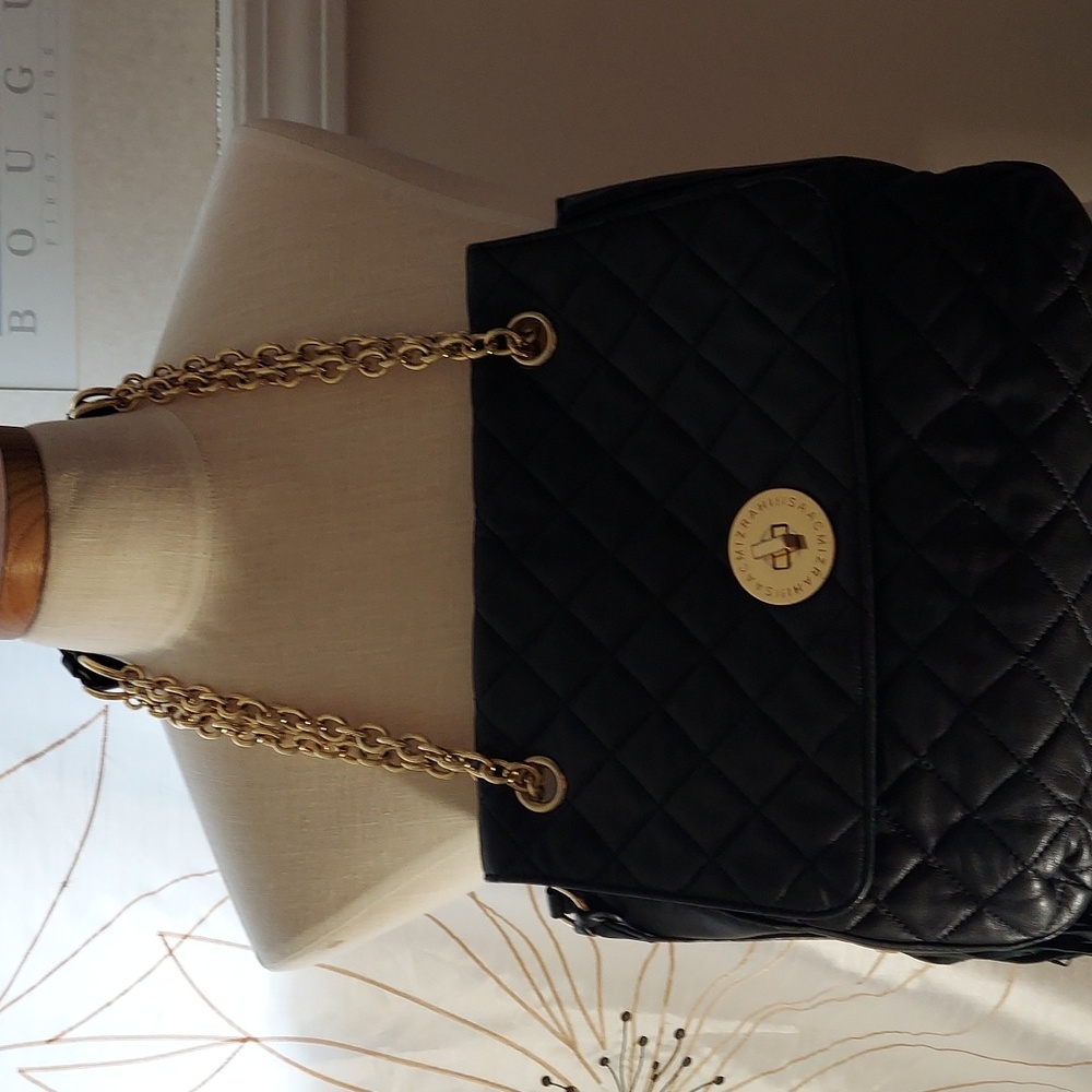 Isaac Mizrahi quilted flap bag, so soft, buttery leather!
